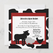 Barnyard verjaardagsfeestje kaart (Achterkant)