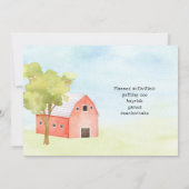 Barnyard verjaardagsfeestje uitnodiging, baby dier kaart (Achterkant)