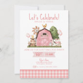 Barnyard Verjaardagsuitnodiging · Boerderij Dieren Kaart (Voorkant)