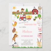 Barnyard verjaardagsuitnodigingen Kaart (Voorkant)