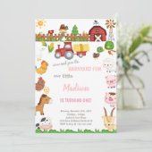 Barnyard verjaardagsuitnodigingen Kaart (Staand voorkant)