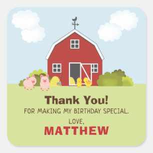 Barnyard Vierkante Sticker