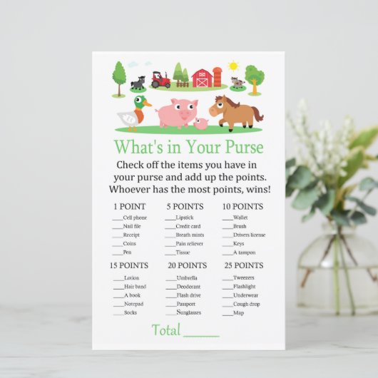 Barnyard Wat zit er in je handtas? (Staand voorkant)