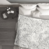 Barok Acanthus Leaf Grey Fleece Deken