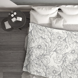 Barok Acanthus Leaf Grey Fleece Deken