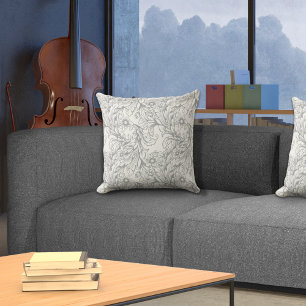 Barok Acanthus Leaf Grey Kussen