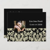 Barok afstudeerfeest nodigen briefkaarten uit (Voorkant / Achterkant)