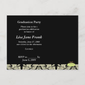 Barok afstudeerfeest nodigen briefkaarten uit (Achterkant)