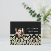 Barok afstudeerfeest nodigen briefkaarten uit (Staand voorkant)