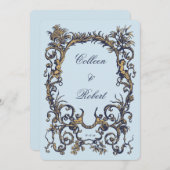  barok Antiek c.1700s Ontwerp met Cherubs Kaart (Voorkant / Achterkant)