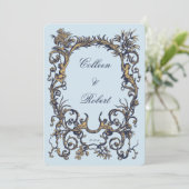  barok Antiek c.1700s Ontwerp met Cherubs Kaart (Staand voorkant)