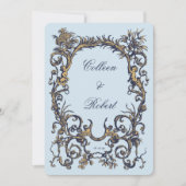 barok Antiek c.1700s Ontwerp met Cherubs Kaart (Voorkant)