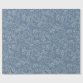 Barok Antieke Damast Bruiloft Cadeaupapier (Vlak)