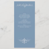 Barok Antieke Damast Bruiloft Menu (Achterkant)