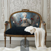 Barok Ballet, Elegant Rococo Portret & Poppies Tissuepapier