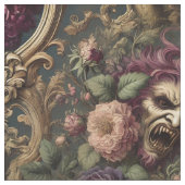 Barok Battles & Blooms - Gothic Statement Tegel Stof (Close Up)