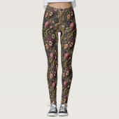 Barok Battles & Blooms - Gotisch Victoriaans Leggings (Voorkant)