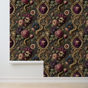 Barok Battles & Blooms – Gotische Bloemen Ontwerp Behang