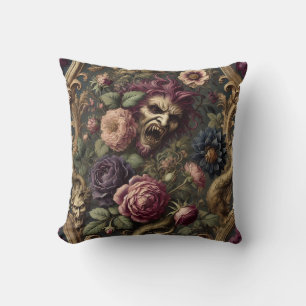 Barok Battles & Blooms – Gotische Bloemen Ontwerp Kussen