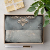 Barok blauw goud geëmbosseerd effect demask patroo tissuepapier (Geschenk)