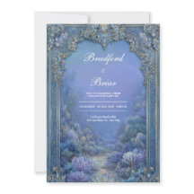 Barok Blauw Lavendel Bevroren Fantasie Bruiloft