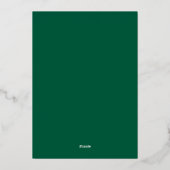 Barok Bloem Bruiloft Groen Folie Uitnodiging (Achterkant)