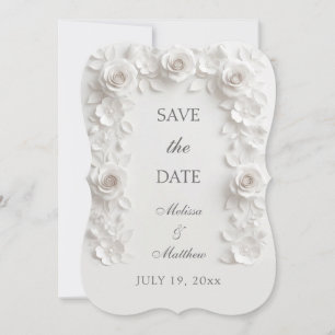 Barok bloem kader save the date kaart