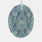 Barok Bloemen behang Glas Ornament (Voorkant Rechts)