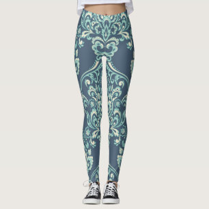 Barok Bloemen behang Leggings