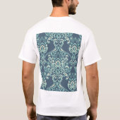 Barok Bloemen  behang T-shirt (Achterkant)