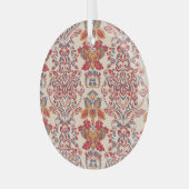 Barok Bloemen behangontwerp Glas Ornament (Voorkant links)
