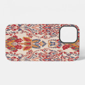 Barok Bloemen behangontwerp iPhone Hoesje (Achterkant horizontaal)