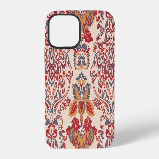 Barok Bloemen behangontwerp iPhone Hoesje (Achterkant)
