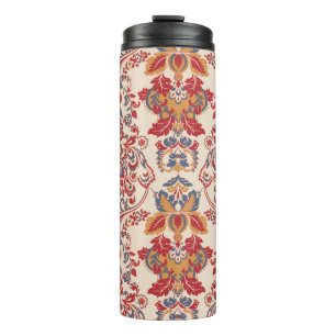 Barok Bloemen behangontwerp Thermosbeker