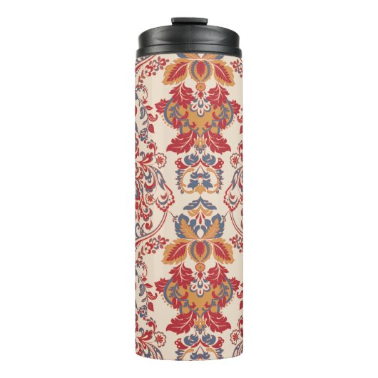 Barok Bloemen behangontwerp Thermosbeker (Voorkant)