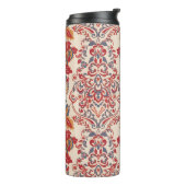 Barok Bloemen behangontwerp Thermosbeker (Gedraaid links)