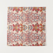 Barok Bloemen  behangontwerp Wandkleed (Voorkant (horizontaal))
