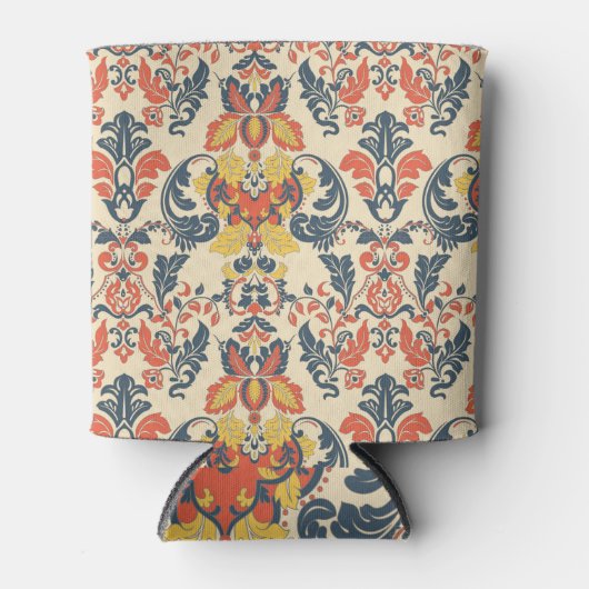 Barok Bloemen:  klassiek behang. Blikjeskoeler (Voorkant)