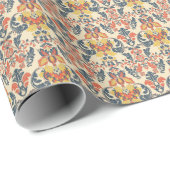 Barok Bloemen:  klassiek behang. Cadeaupapier (Rol Hoek)