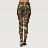 Barok Bloemen: Klassiek behang Leggings (Achterkant)