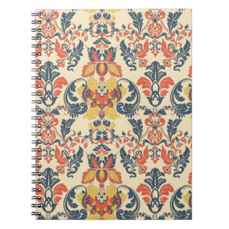 Barok Bloemen: klassiek behang. Notitieboek