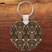 Barok Bloemen: Klassiek behang Sleutelhanger (Achterkant)