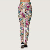 Barok bloempatroon leggings (Achterkant)