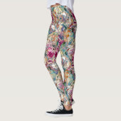 Barok bloempatroon leggings (Links)