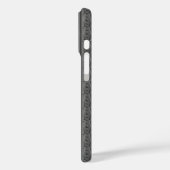 Barok bloempatroon met rand grijs Case-Mate iPhone case (Achterkant / Links)