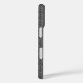 Barok bloempatroon met rand grijs Case-Mate iPhone case (Achterkant / Rechts)