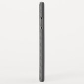 Barok bloempatroon met rand grijs Case-Mate iPhone case (Achterkant/rechts)
