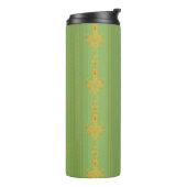 Barok bloempatroon met rand thermosbeker (Gedraaid links)
