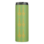 Barok bloempatroon met rand thermosbeker (Achterkant)