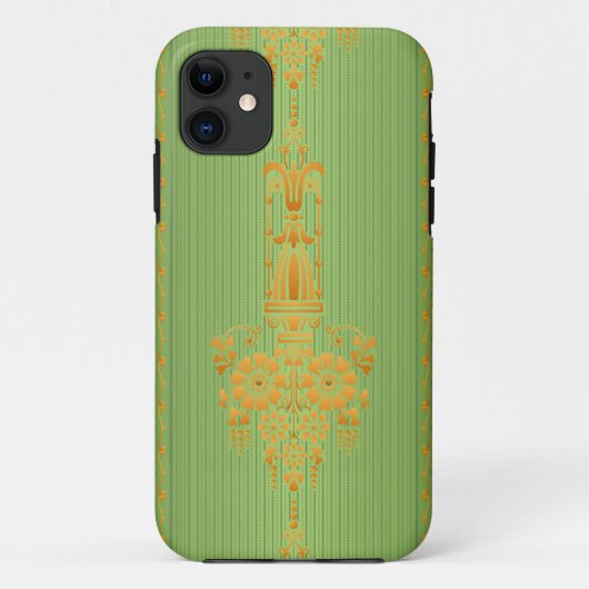 Barok bloempatroon met rand V2020 Case-Mate iPhone Case (Achterkant)